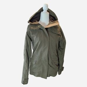 Pre-owned Roxy Women's Hooded Utility Jacket - Olive Check